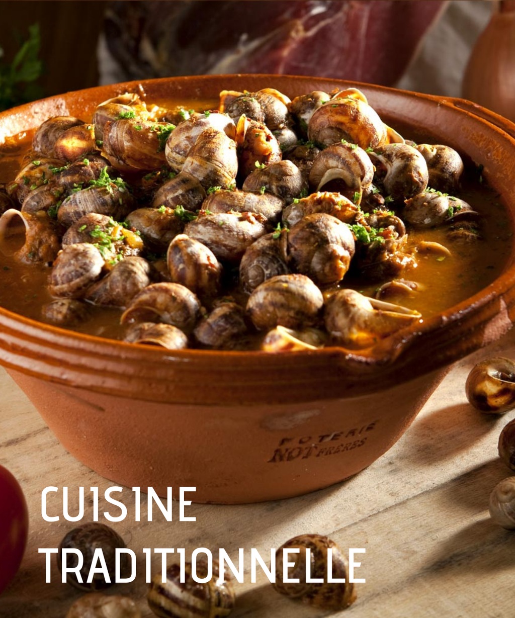 Cuisine traditionnelle, terroir, Tarn, spécialité locale, Occitanie, Puylaurens, Dourgne, Terres d'autan-Montagne Noire, la Bombardière, escargots, cassoulet