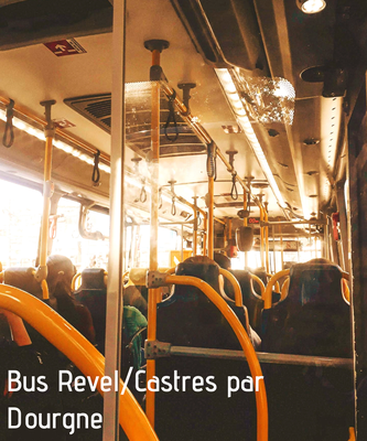 Horaires 2023 bus Revel Castres par Dourgne, aires de bus, bus LIO, où prendre le bus, comment venir à Dourgne, comment aller à Castres, ligne de bus 761