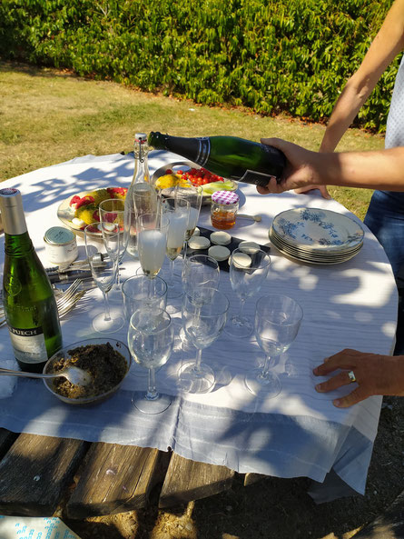 Pique-nique champêtre au jardin pastelier de Puylaurens en Pays de Cocagne, que faire à Puylaurens, que faire à Dourgne, office de tourisme