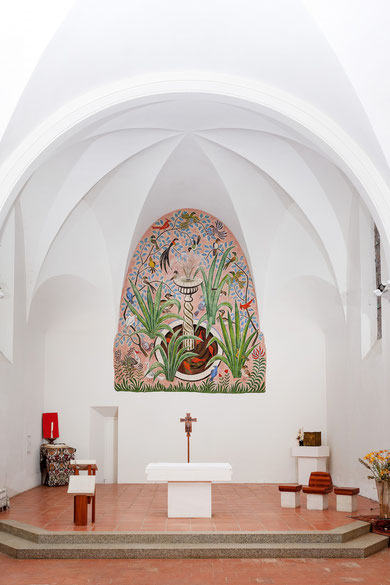 Sophie Guerin Gasc, Dom Robert, église Massaguel, Montagne Noire, Terres d'Autan, Abbaye, Aubusson, peinture murale, tapisserie, que faire à Massaguel